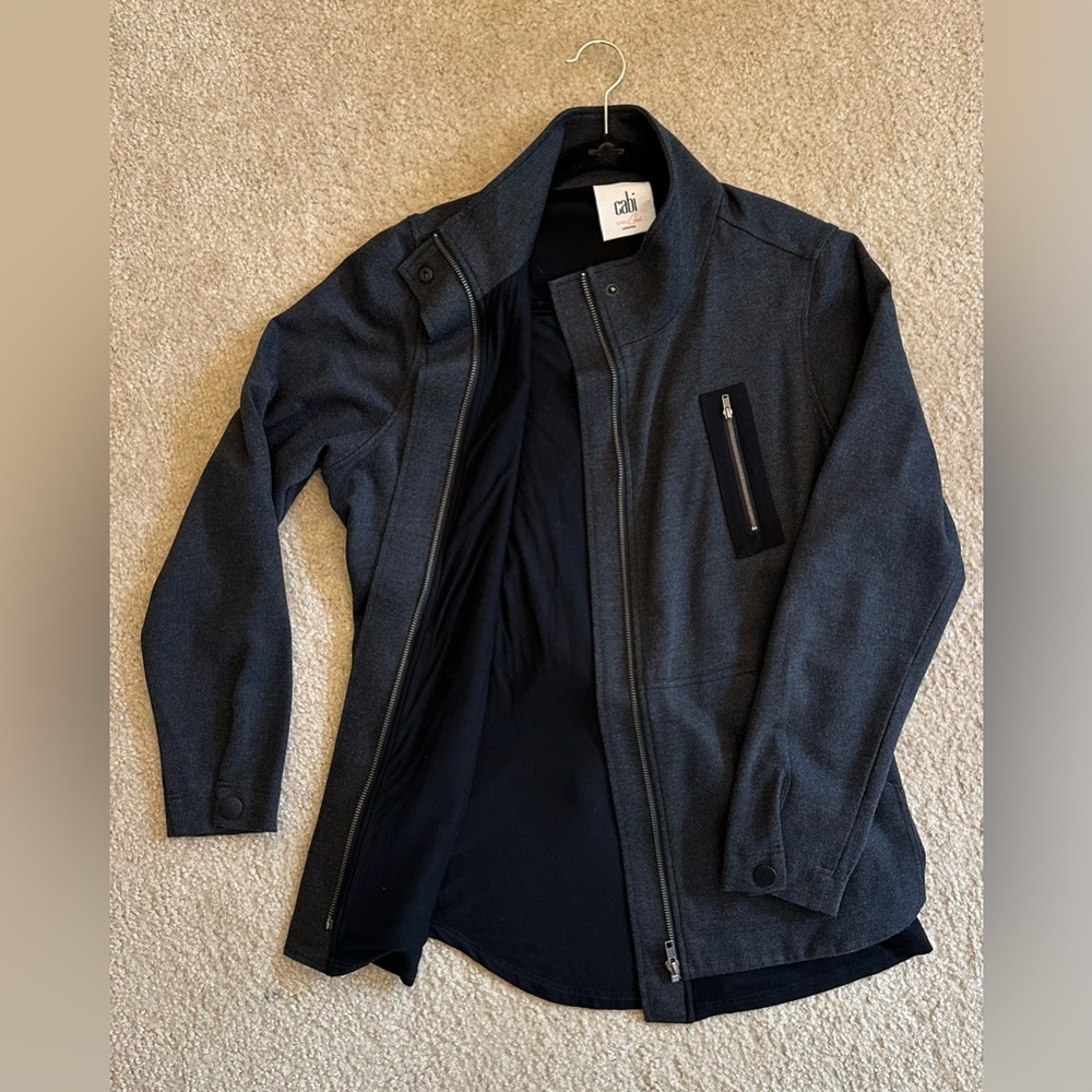Cabi Gray Black Lightweight Jacket Medium Fall